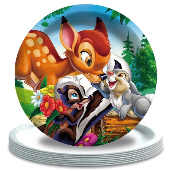 Bambi Paper Plates Birthday Decorations Party Supplies Tableware Disposable Dinnerware