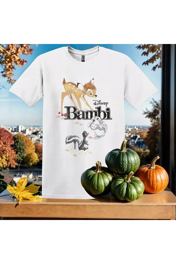 Bambi Thumper Big Portrait T-shirt Men Women Unisex Tshirt