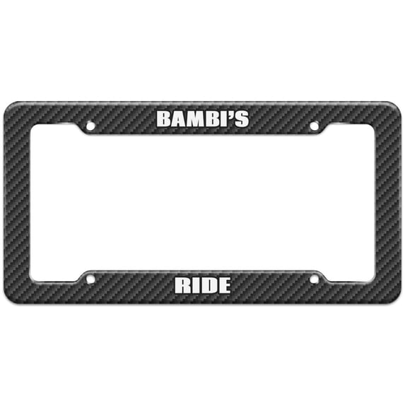 Bambi's Ride - Plastic License Plate Frame
