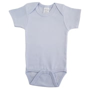Bambini Layette Interlock Blue Short Sleeve Onezie