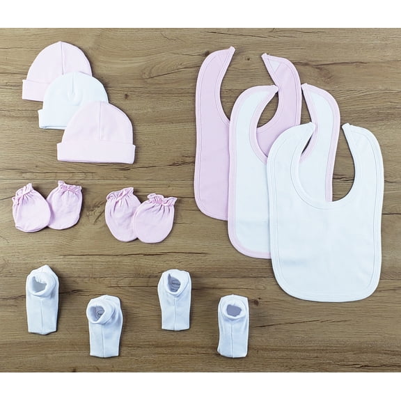 Bambini 10 PC set of Bibs, Caps, Booties