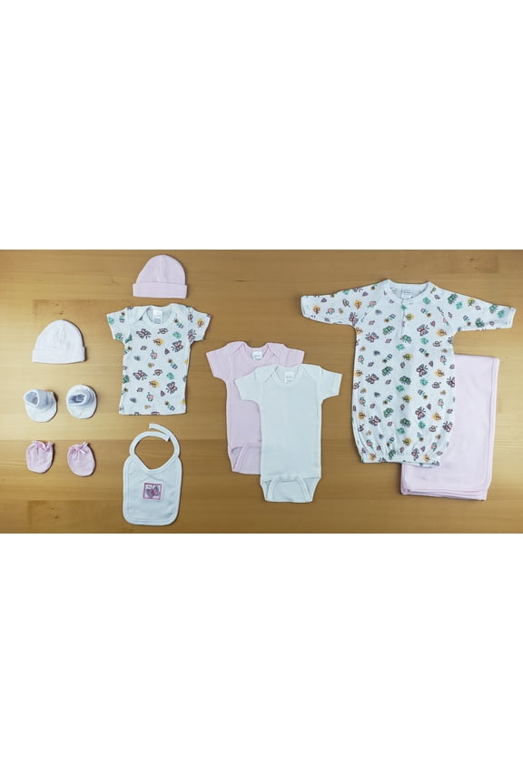 10 Pc Baby Girl Newborn Clothes Shower Gift Set