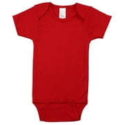 Bambini 100% Cotton Short Sleeve Baby Bodysuit & One-Piece, Red, NB-S-M-L, 3-Piece