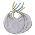 thumbnail image 1 of Bambini 1021 2-Ply Terry White with Pastel Trim Infant Drool Bibs, 6. 25 x 6. 75, 1 of 1