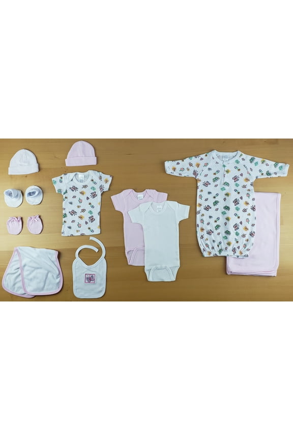 11 Pc Baby Girl Newborn Clothes Shower Gift Set