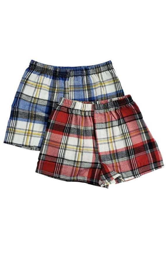 4T Toddler Boxer Underwear, Red/Blue(2-Pack)
