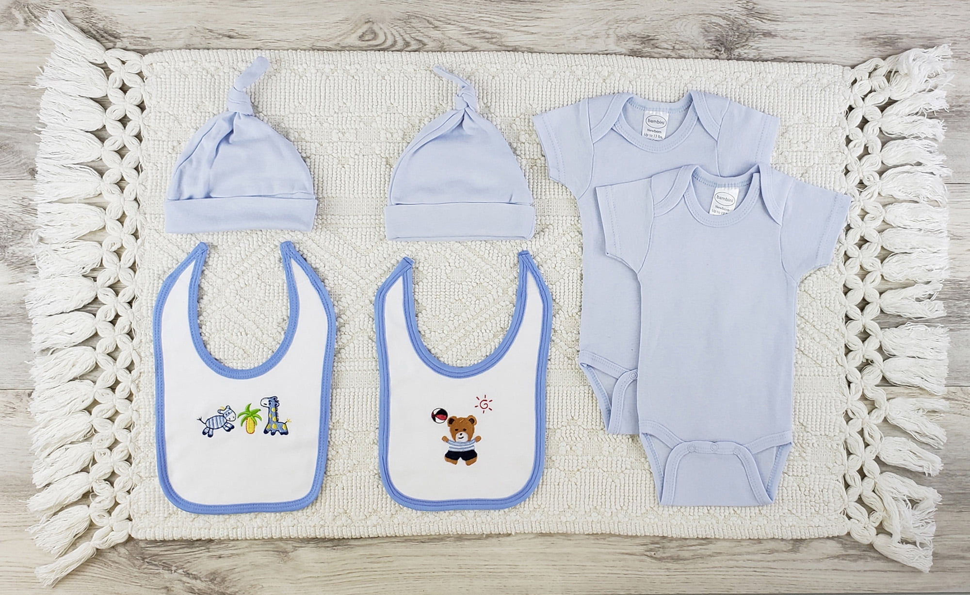 Bambini 6 Pc Layette Baby Clothes Set Newborn