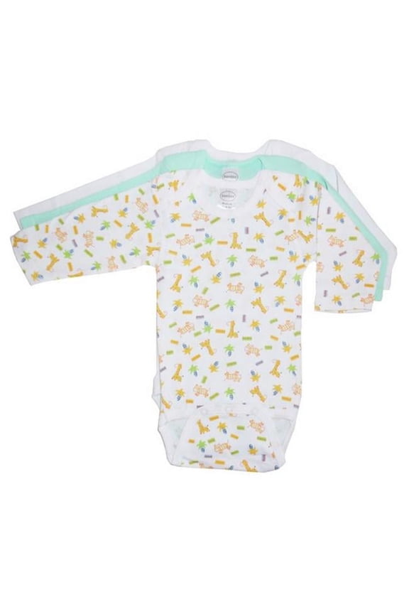 Baby Boy Long Sleeve Variety Printed Bodysuits, 3-pack