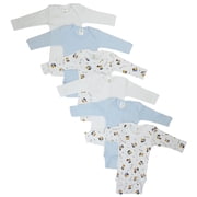 Bambini CS-102NB-Bear-102NB-Bear Boys Longsleeve Printed Variety, White & Blue - Newborn