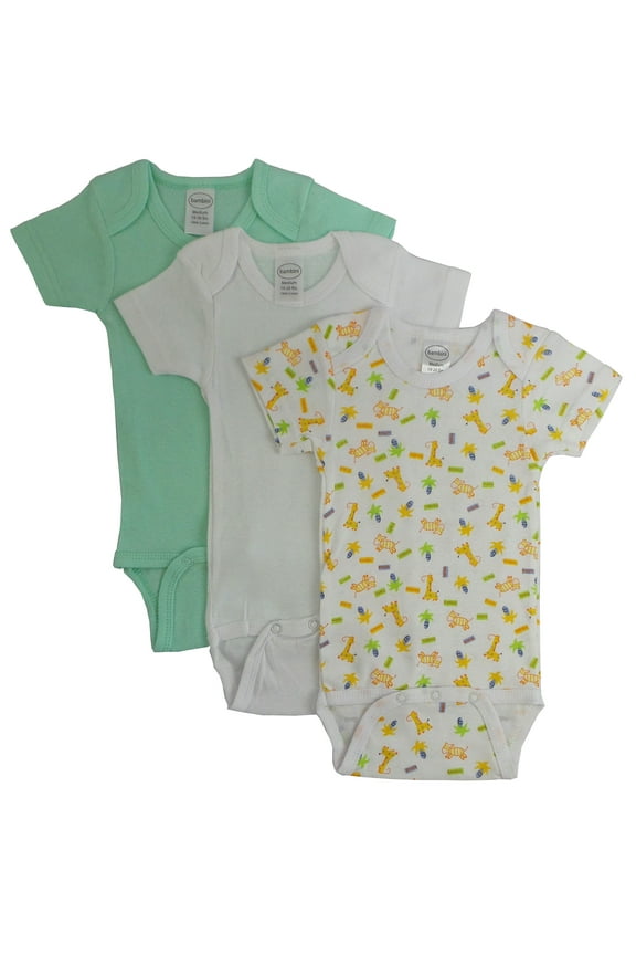 Baby Boy Preemie Printed Short Sleeve Variety Bodysuits, 3-pack