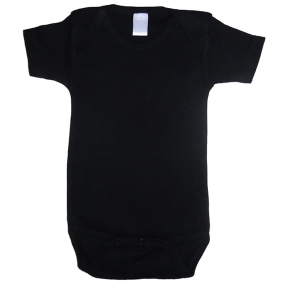 Bambini Baby Unisex Black Cotton Interlock One Piece Bulk Bodysuit 18-24M