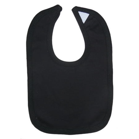 Bambini Layette Black Interlock Bib