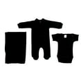 thumbnail image 1 of Bambini Black Newborn Baby Shower Layette Gift Set, 3pc (Baby Boys Or Baby Girls, Unisex), 1 of 3
