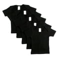 thumbnail image 1 of Bambini Black Short Sleeve Lap T-Shirts, 5pk (Baby Boys or Baby Girls, Unisex), 1 of 2