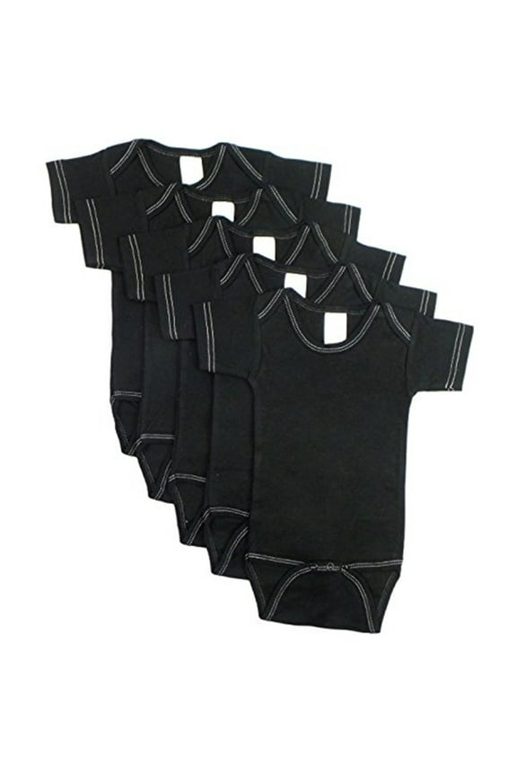 Black bodysuit with White Stitch (Pack of 5)