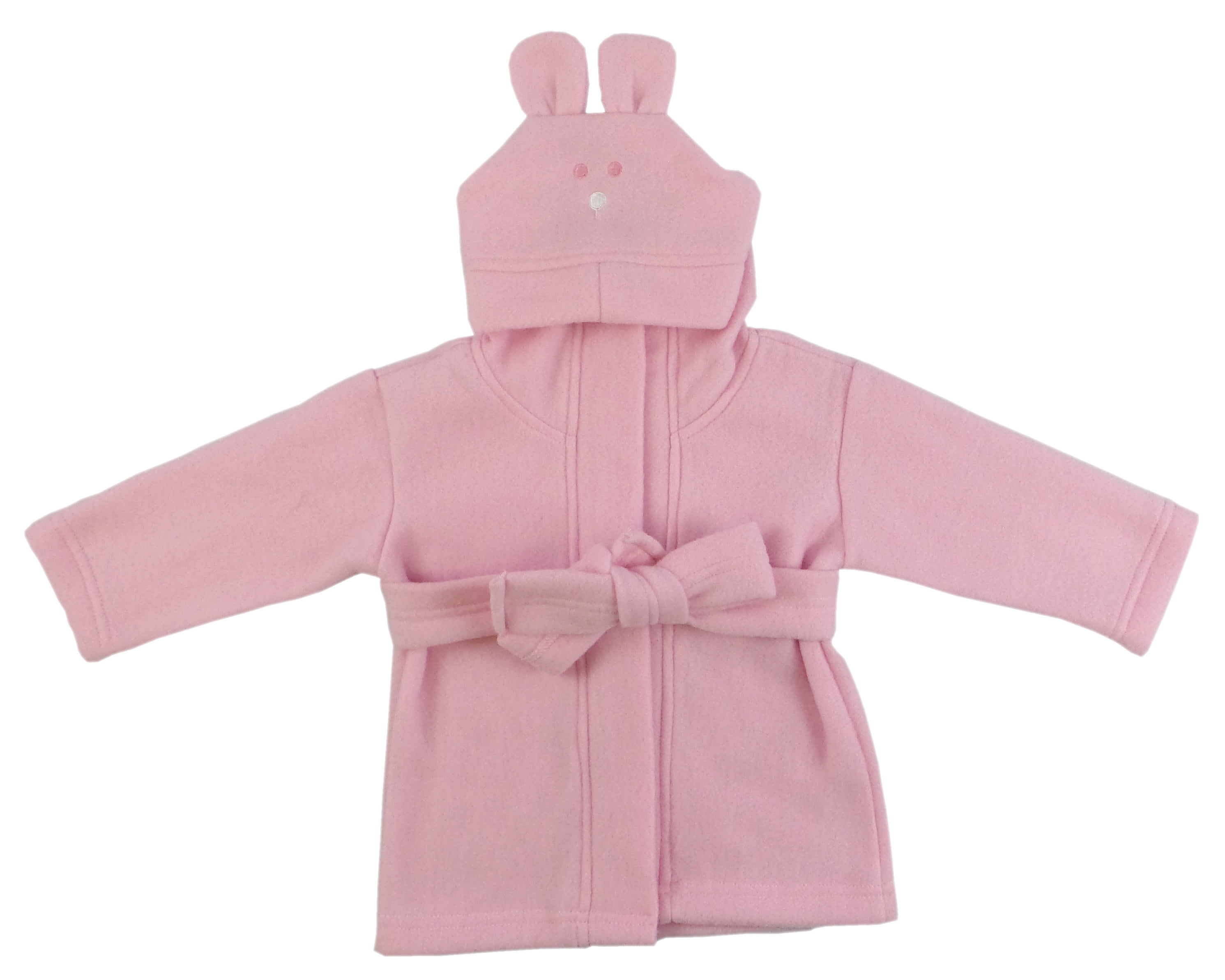 Bambini Boy/Girl Fleece Robe With Hoodie Pink, Newborn - Walmart.com