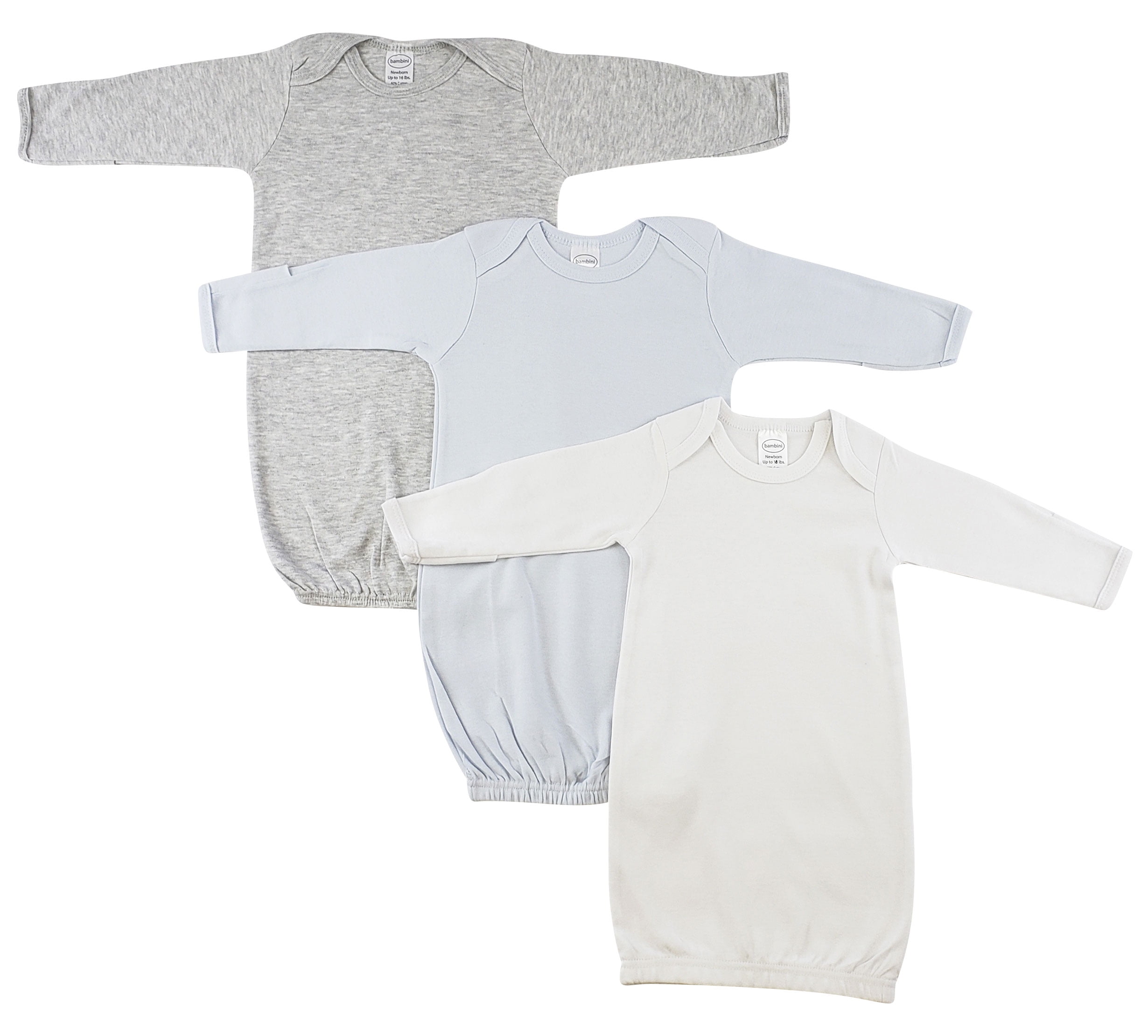 Bambini Boy Newborn Baby 3 Piece Gown Set