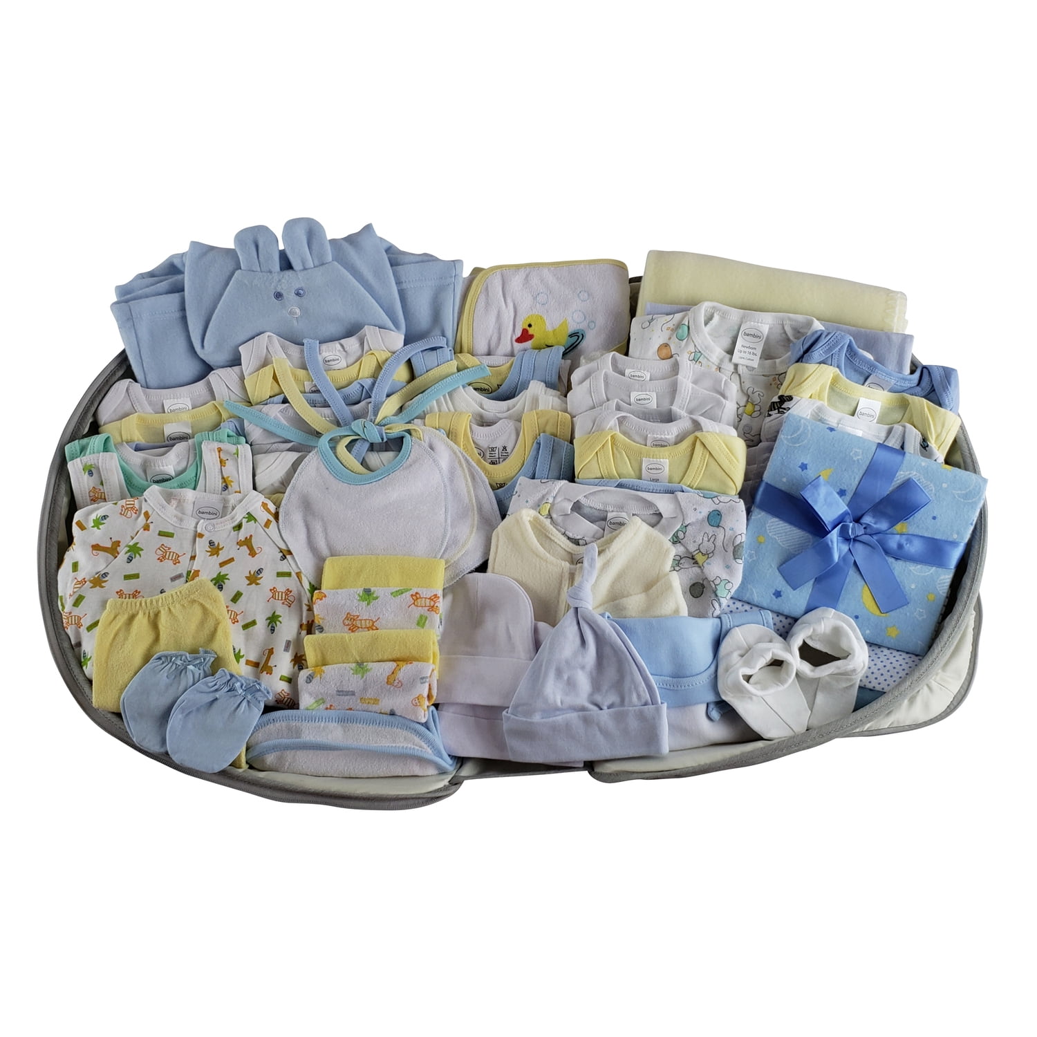 Bambini Boys 62 pc Baby Clothing Starter Set with Diaper Bag