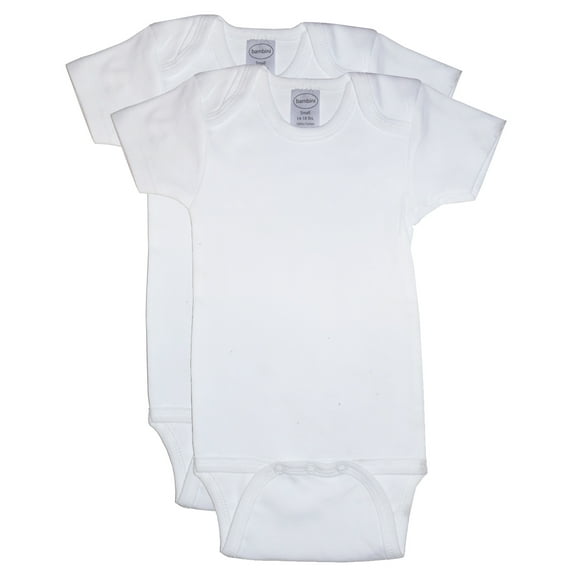 Bambini Cotton Baby Bodysuits & One-Pieces, White 18-24 Months, 2-Piece
