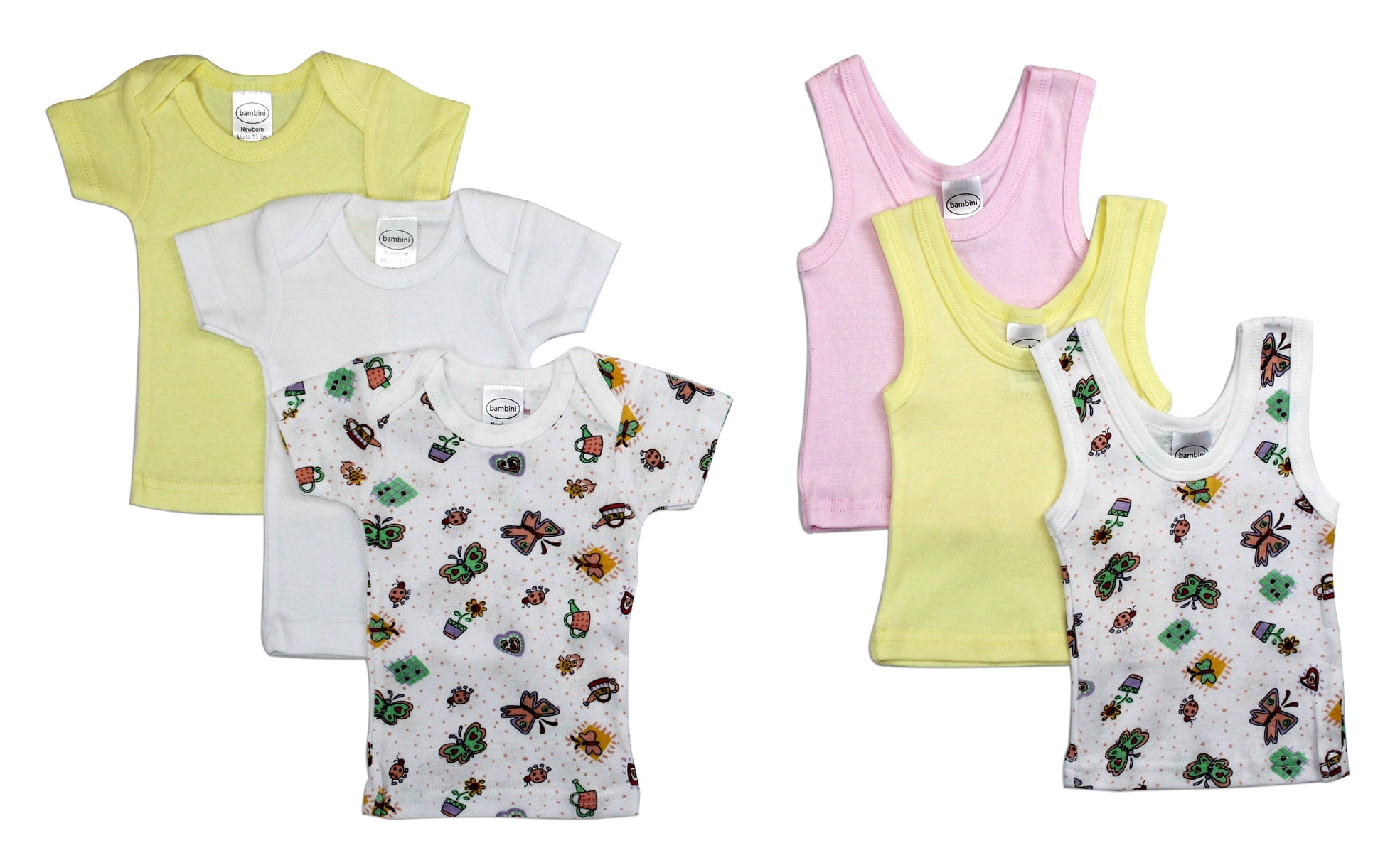 Bambini Newborn Baby Shower Layette Gift Set, 6pc (Baby Girls)