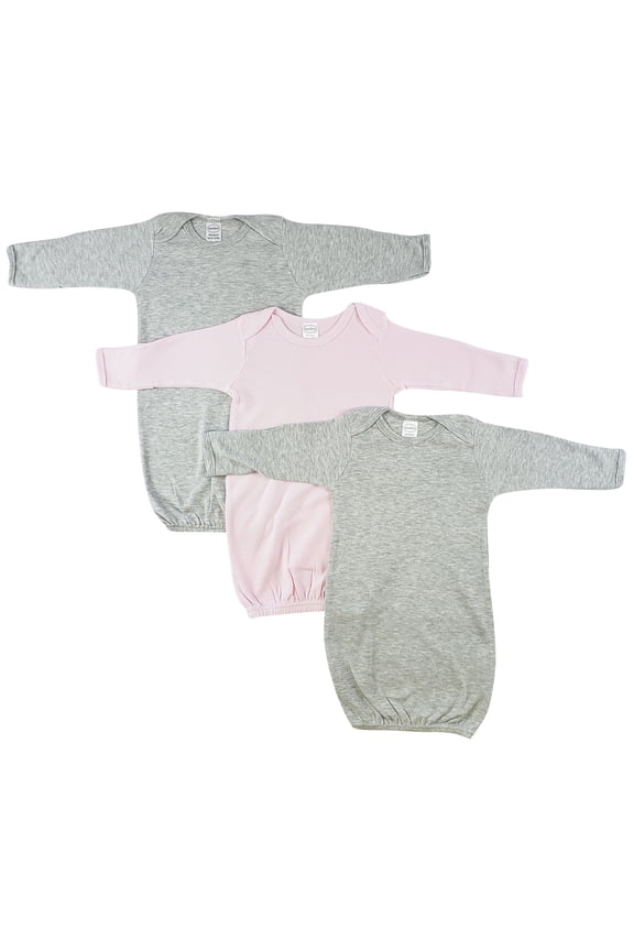 Girls Newborn Baby 3 Piece Gown Set