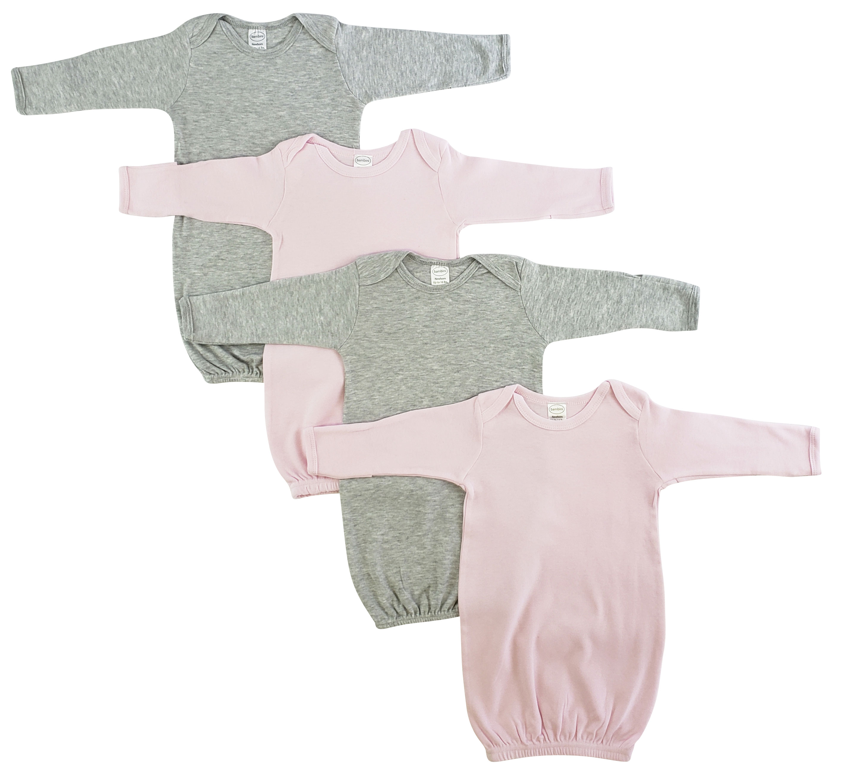 Bambini Girls Newborn Baby 4 Piece Gown Set