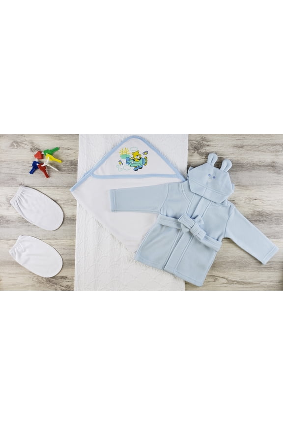 Hooded Towel, Wash Mittens and Robe