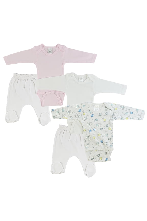 Infant Girls Long Sleeve Bodysuits and Closed Toe Pants