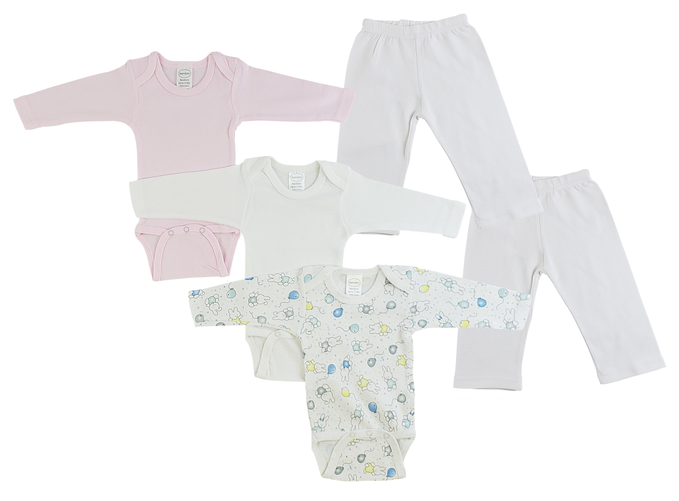 Bambini Infant Girls Long Sleeve Bodysuits and Track Sweatpants