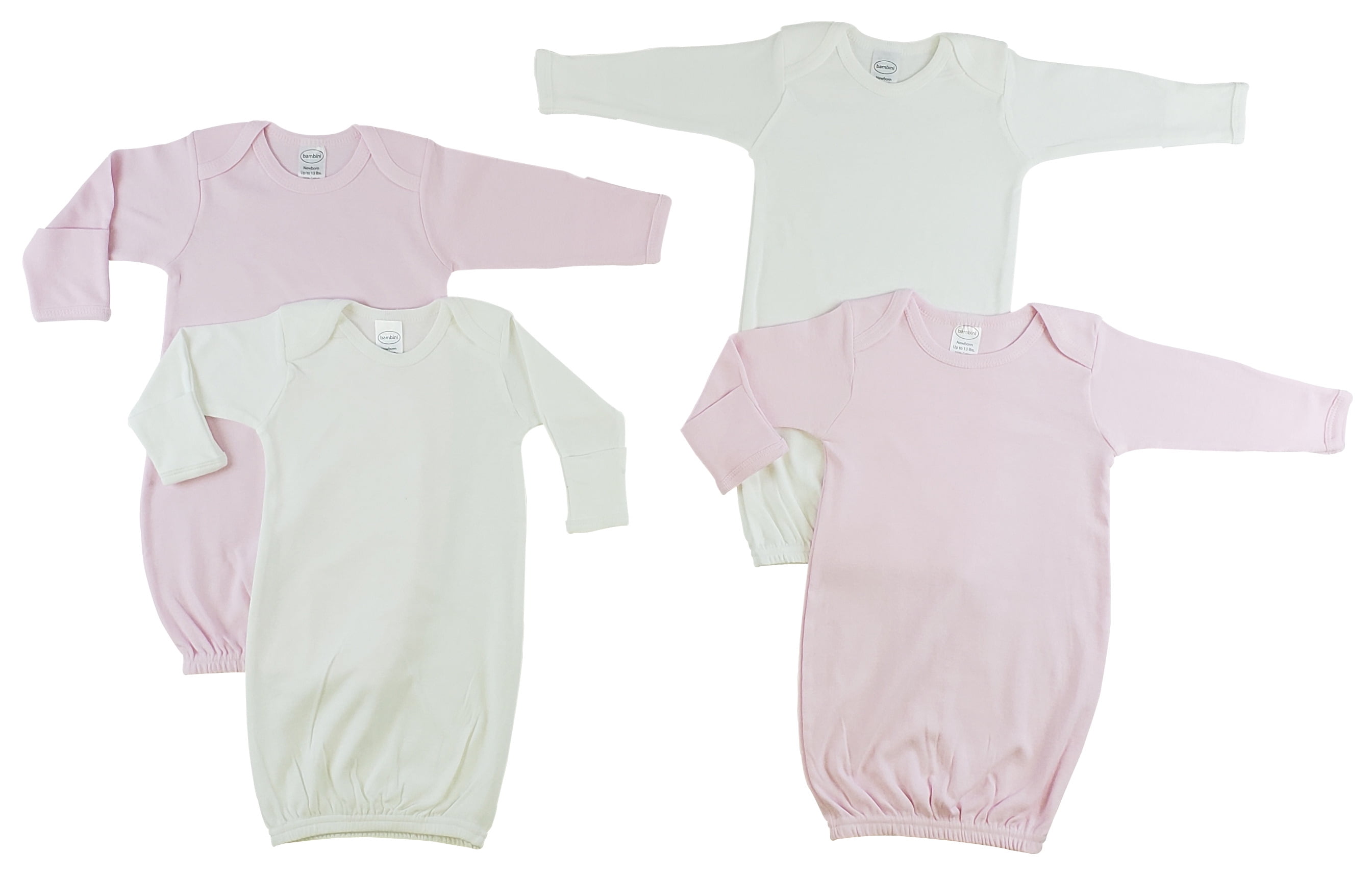 Bambini Infant Gowns - 4 Pack