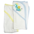 thumbnail image 1 of Bambini Infant Hooded Bath Towel, Bear & Yellow, 2 Pack, 1 of 4