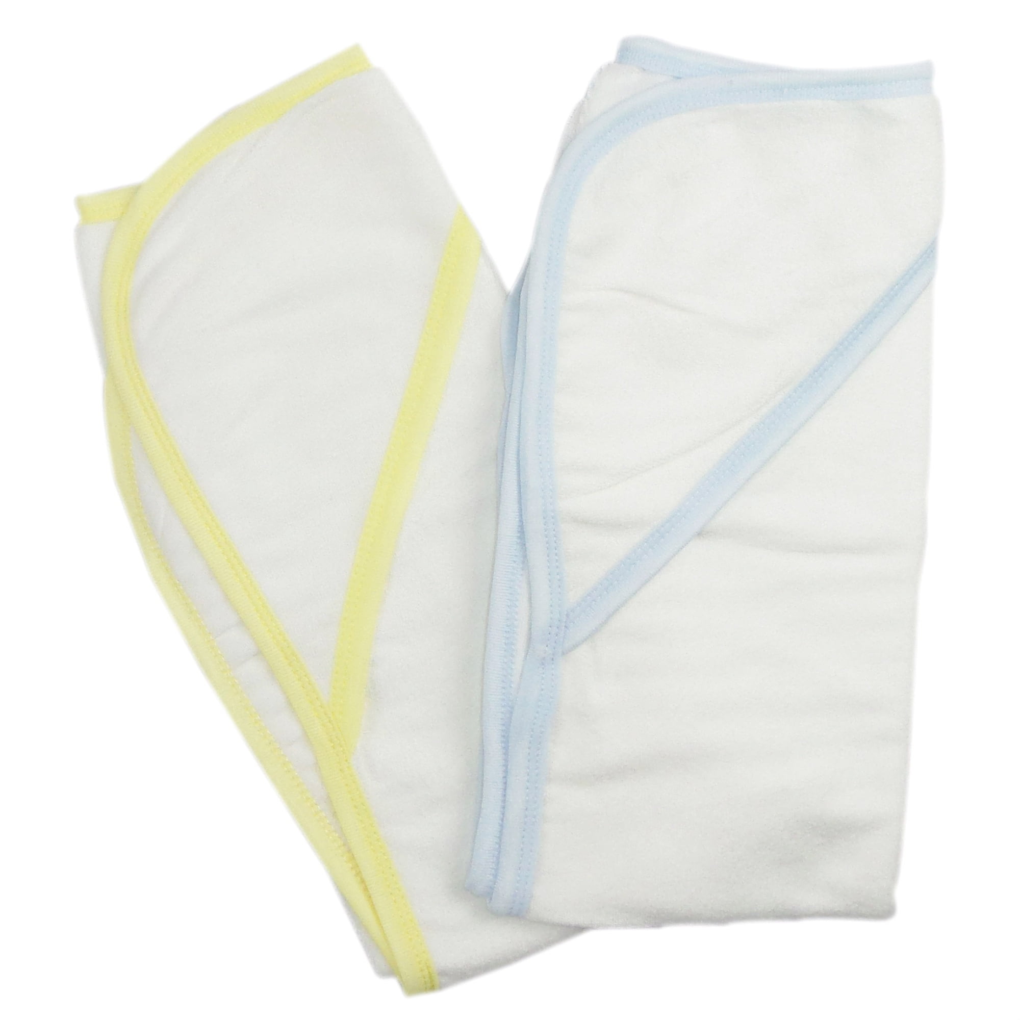 Baby Boy Hooded Cotton Bath Towel Set in Blue and Yellow