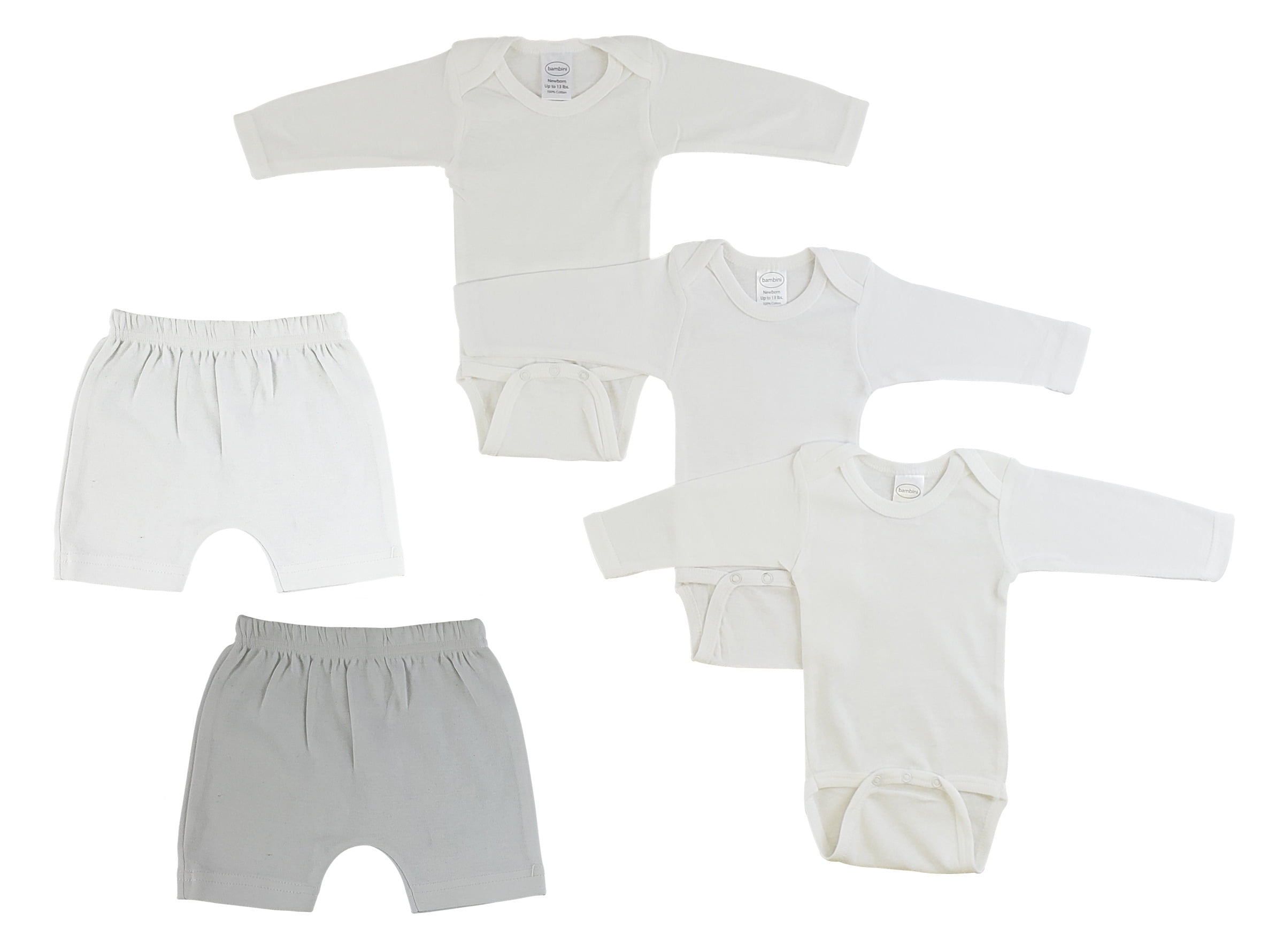 Bambini Infant Long Sleeve Bodysuits and Shorts