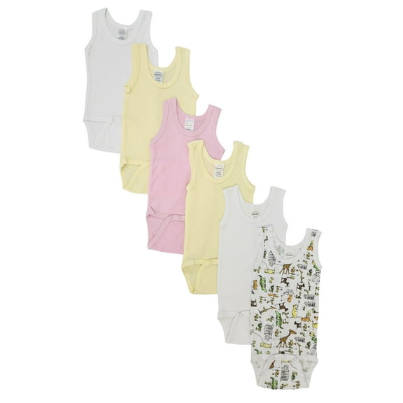 Bambini Layette Baby Girl 6 Pc Onezies and Tank Tops