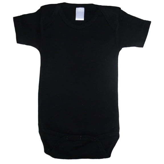 Bambini Baby Unisex Black Cotton Interlock One Piece Bulk Bodysuit 6-12M