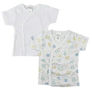 Bambini Layette Infant Side Snap Short Sleeve Shirt - 2 Pack