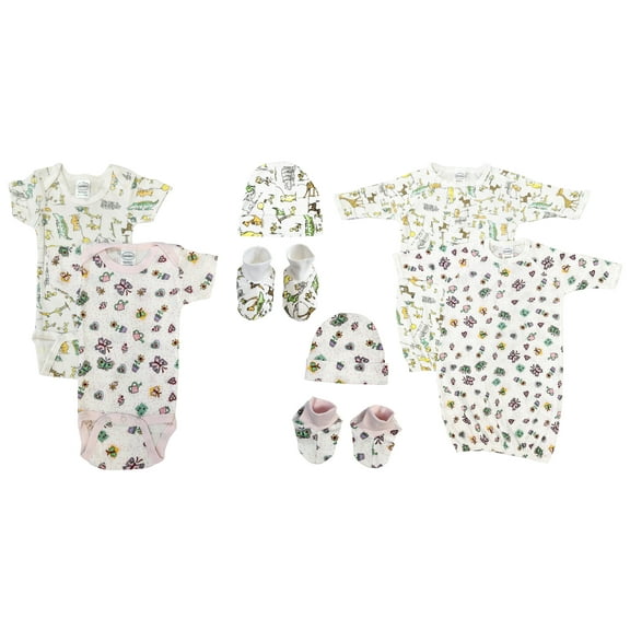 Bambini Layette Newborn Baby Girl 8 Pc Layette Sets