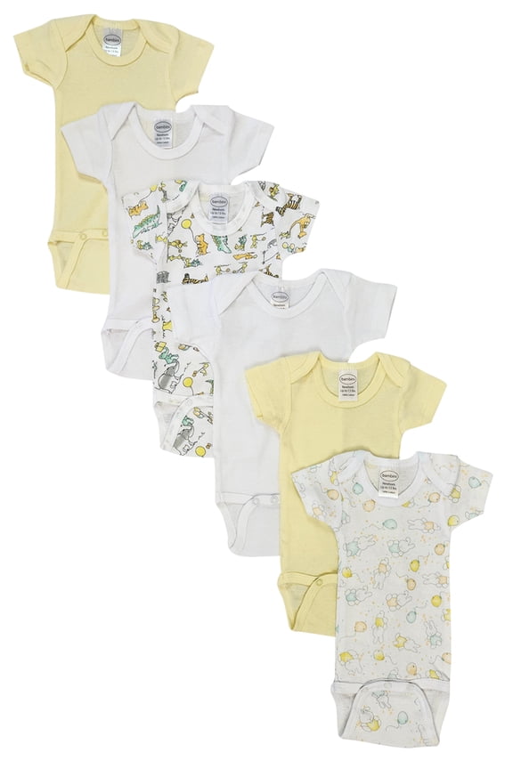 Unisex Baby 6 Pc Bodysuits