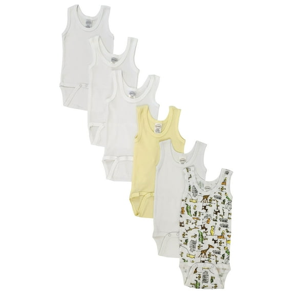 Bambini Layette Unisex Baby 6 Pc Onezies and Tank Tops