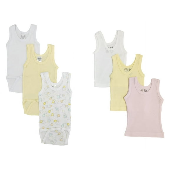 Bambini Layette Unisex Baby 6 Pc Onezies and Tank Tops