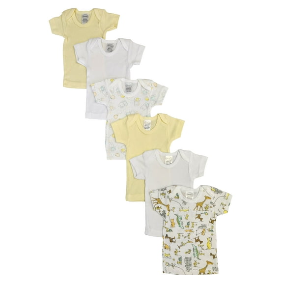 Newborn Unisex Baby 6 Pc Shirts Nc_0489nb Color:white