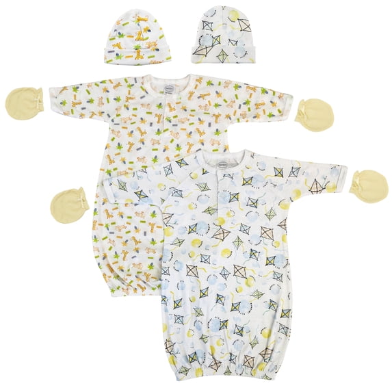 Bambini Layette Unisex Newborn Baby 6 Piece Gown Set