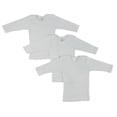 thumbnail image 1 of Bambini Long Sleeve White Lap T-Shirts, 3pk (Baby Boys or Baby Girls, Unisex), 1 of 3