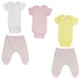 thumbnail image 1 of Bambini Mix N Match Short Sleeve Bodysuits & Joggers Outfit Sets, 5pc (Baby Boys or Baby Girls, Unisex), 1 of 3
