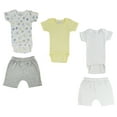 thumbnail image 1 of Bambini Mix N Match Short Sleeve Bodysuits & Shorts Outfit Sets, 5pc (Baby Boys or Baby Girls, Unisex), 1 of 2
