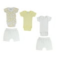 thumbnail image 1 of Bambini Mix N Match Short Sleeve Bodysuits & Shorts Outfit Sets, 5pc (Baby Boys or Baby Girls, Unisex), 1 of 1