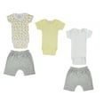 thumbnail image 1 of Bambini Mix N Match Short Sleeve Bodysuits & Shorts Outfit Sets, 5pc (Baby Boys or Baby Girls, Unisex), 1 of 1