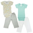 thumbnail image 1 of Bambini Mix N Match Short Sleeve Bodysuits & Track Sweatpants Outfit Sets, 4pc (Baby Boys or Baby Girls, Unisex), 1 of 2
