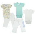 thumbnail image 1 of Bambini Mix N Match Short Sleeve Bodysuits & Track Sweatpants Outfit Sets, 5pc (Baby Boys or Baby Girls, Unisex), 1 of 2