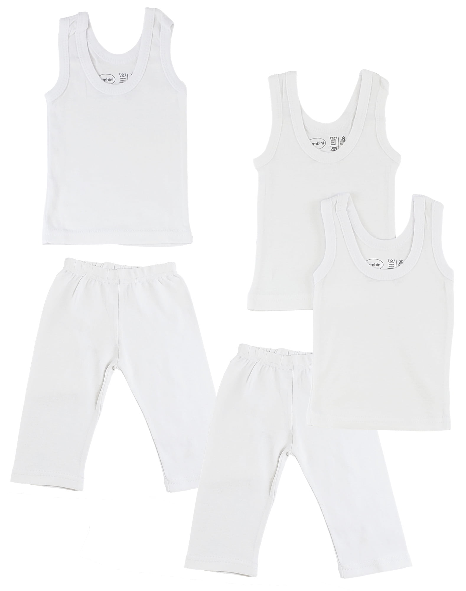 Bambini Mix N Match Tank Tops & Track Sweatpants, 5pc (Baby Boys or Baby Girls, Unisex)